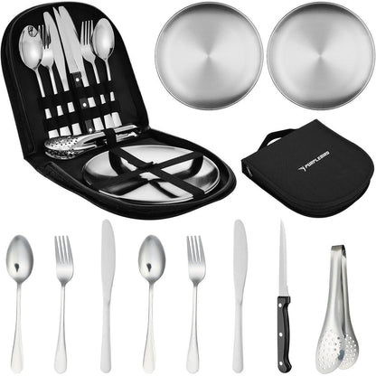 Besteck Set 10 Stück Camping Geschirr für 2 Camping Zubehör