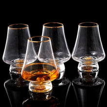 Whisky Gläser 4er Set Kristall 24K Blattgold Snifter Glas luxuriös