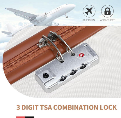 KONO Kofferset 4-teilig: Hartschalekoffer TSA-Schloss Gepäcksets Trolleys 55/65/74cm