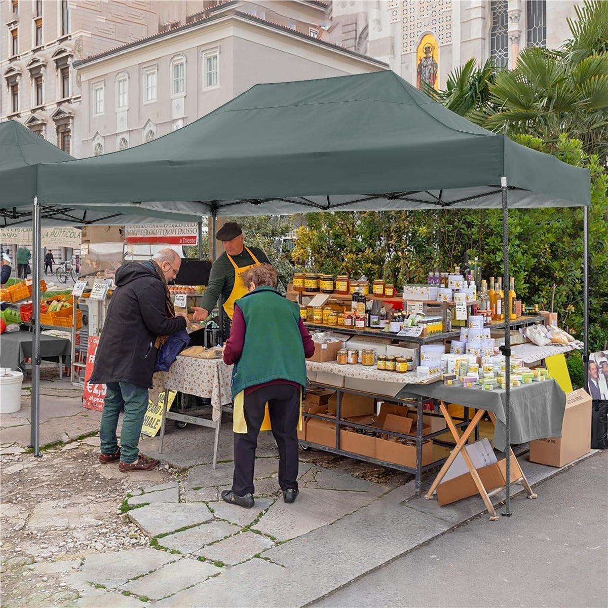 Faltpavillon 3x4,5m mit Seitenwänden – Wasserdicht & Stabil