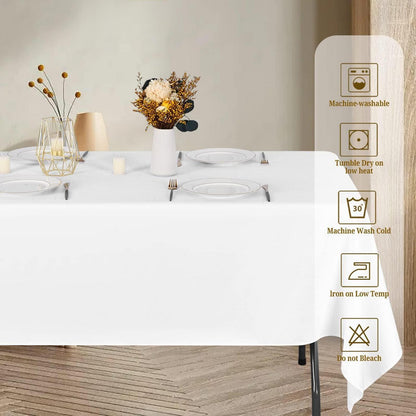 10er-Pack Weiße Tischdecken 153x260 cm für Rechteckige Tische