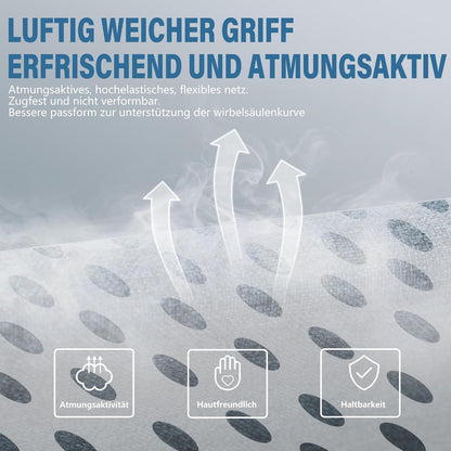 Dowinx Gaming Stuhl Bürostuhl mit Fußstütze Massage Blau
