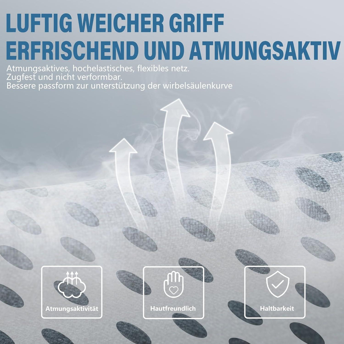 Gaming Stuhl Bürostuhl mit Massage Lendenkissen Fußstütze Blau/Schwarz
