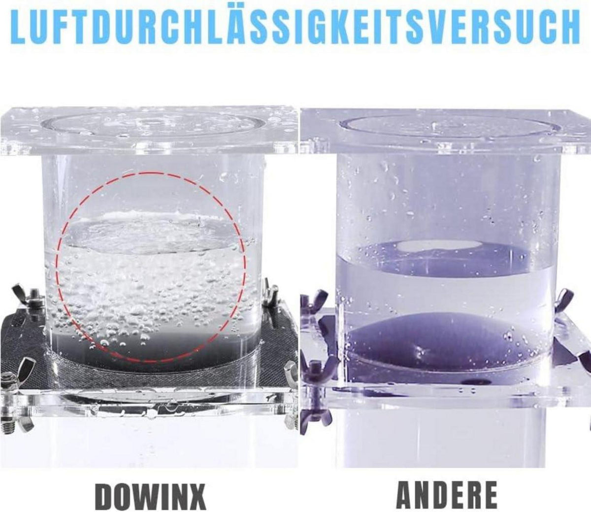 Dowinx Gaming Stuhl Bürostuhl Stoff Blau Ergonomisch Fußstütze Massage 136x60x57