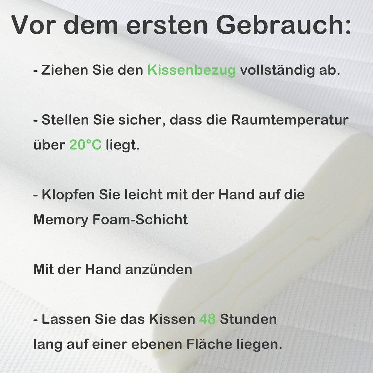 Höhenverstellbares Memory Foam Nackenstützkissen mit abnehmbarem