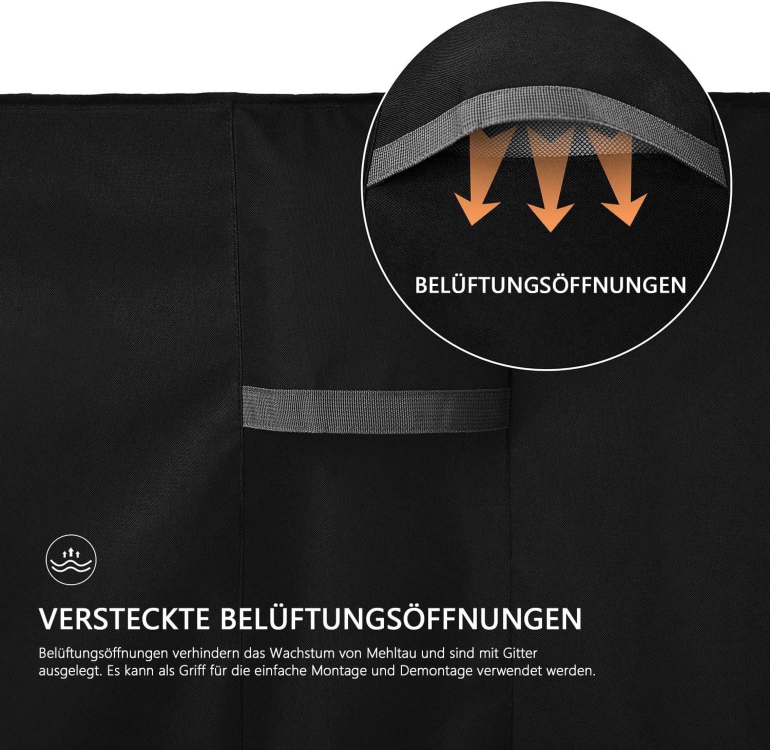 Dokon L-Form Gartenmöbel Abdeckung 600D Oxford Gewebe Winterfest Winddicht UV