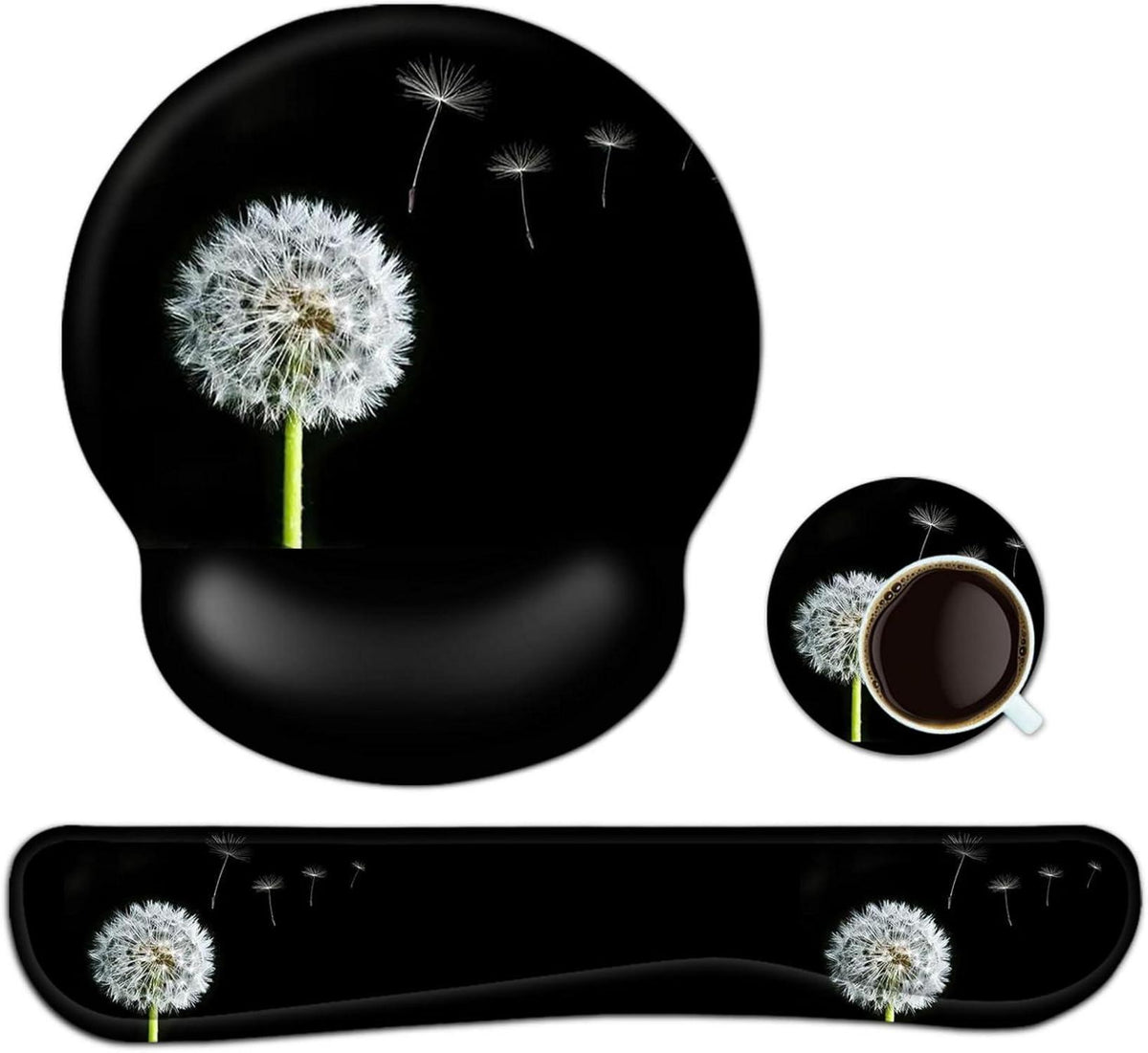 3-in-1 Ergonomisches Handgelenkauflage Set Schwarz