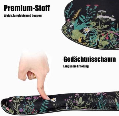 3-in-1 Handgelenkauflage Set Mauspad mit Gelkissen und Handballenauflage Schwarz