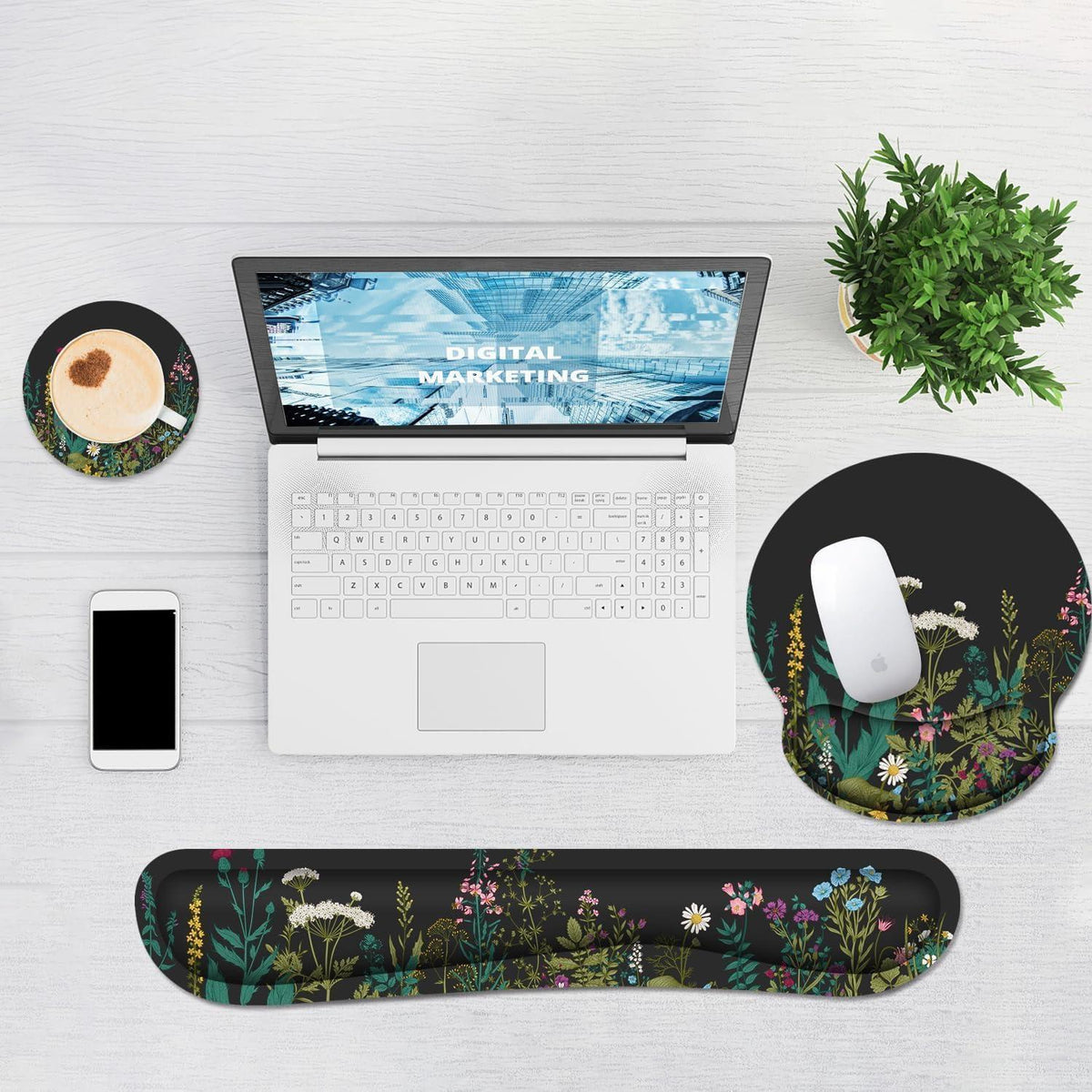 Ergonomisches 3-in-1 Handgelenkauflage Set Schwarz