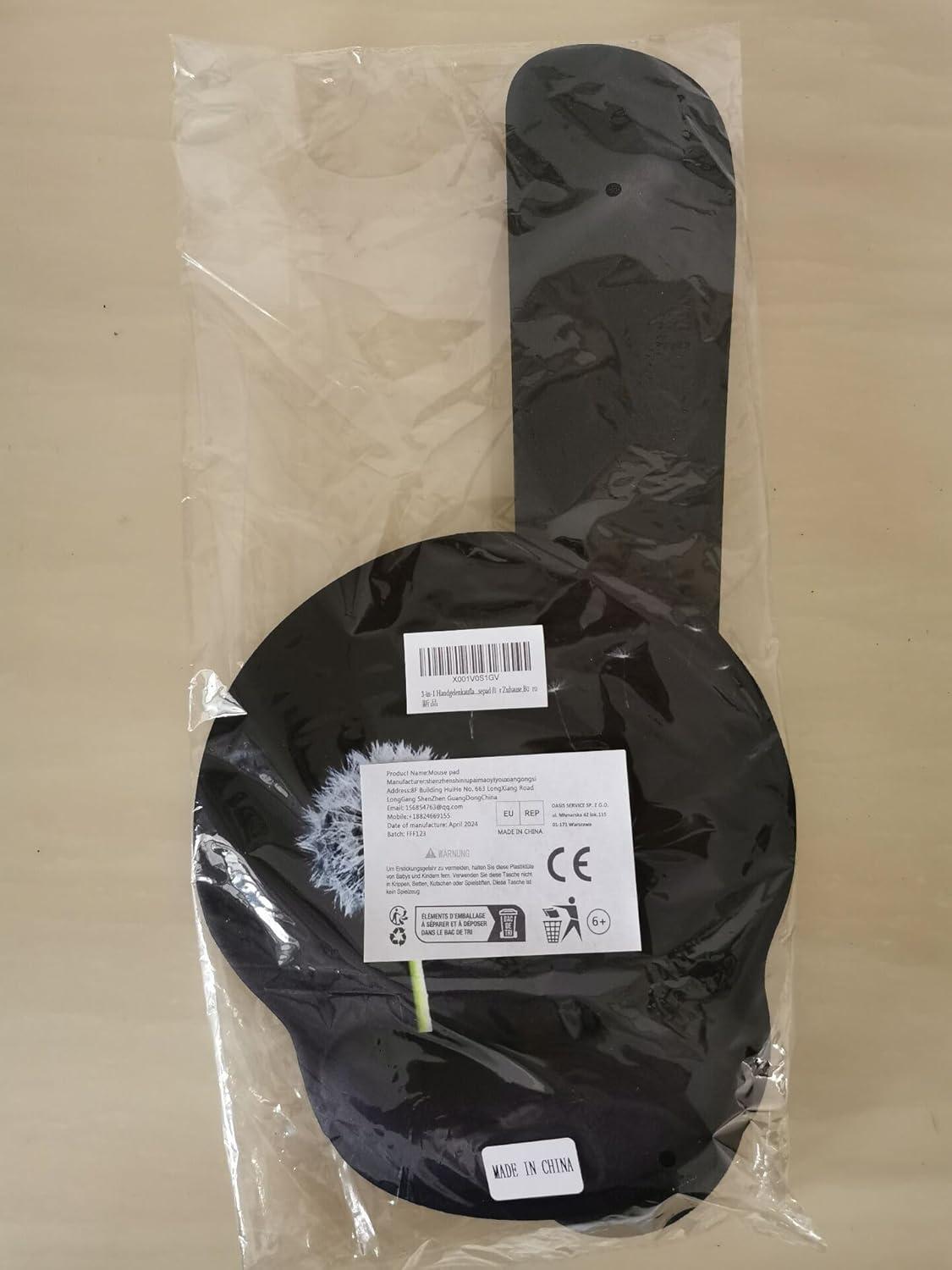 3-in-1 Handgelenkauflage Set Mauspad mit Gelkissen und Handballenauflage Schwarz