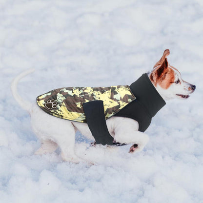 Weihnachts Hundemantel Fleece für Kleine Hunde XXL BraunSternCamo
