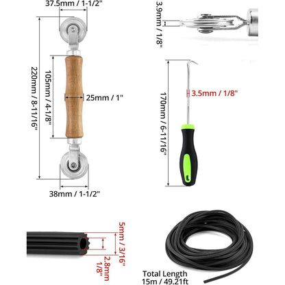 Fliegengitter Reparatur Set 3in1 – Kederleisten, Dichtung & Gummi
