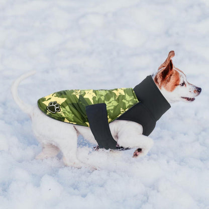 Hundemantel Reflektierend Green Star Camo XXXL Warm wasserdicht