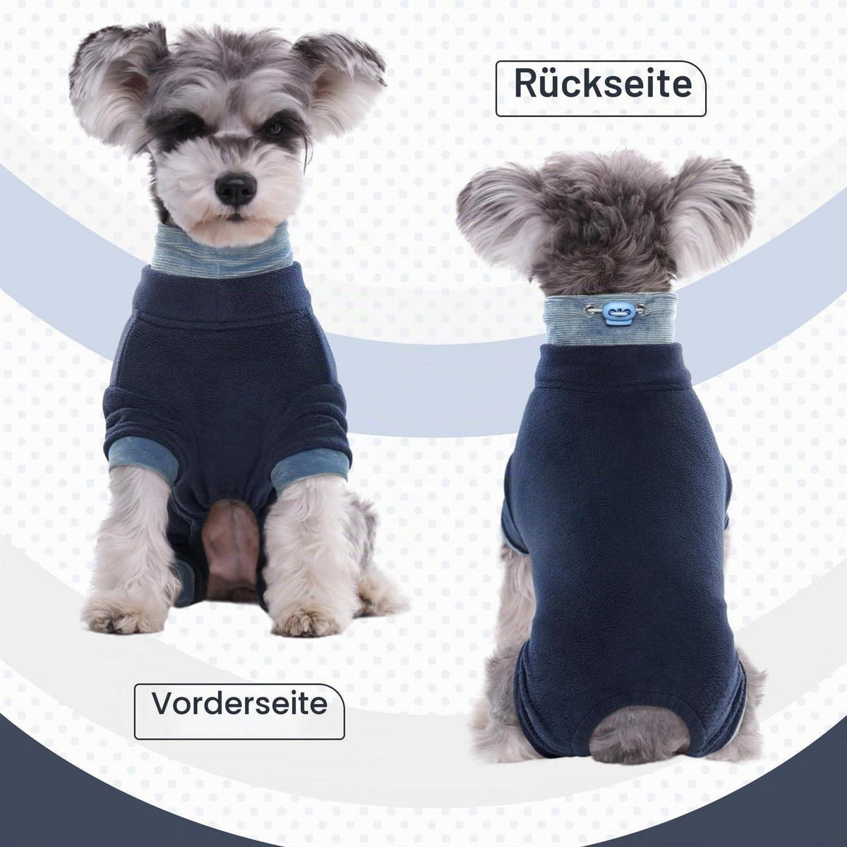 Hundepullover Fleece Rollkragenpullover für kleine Hunde