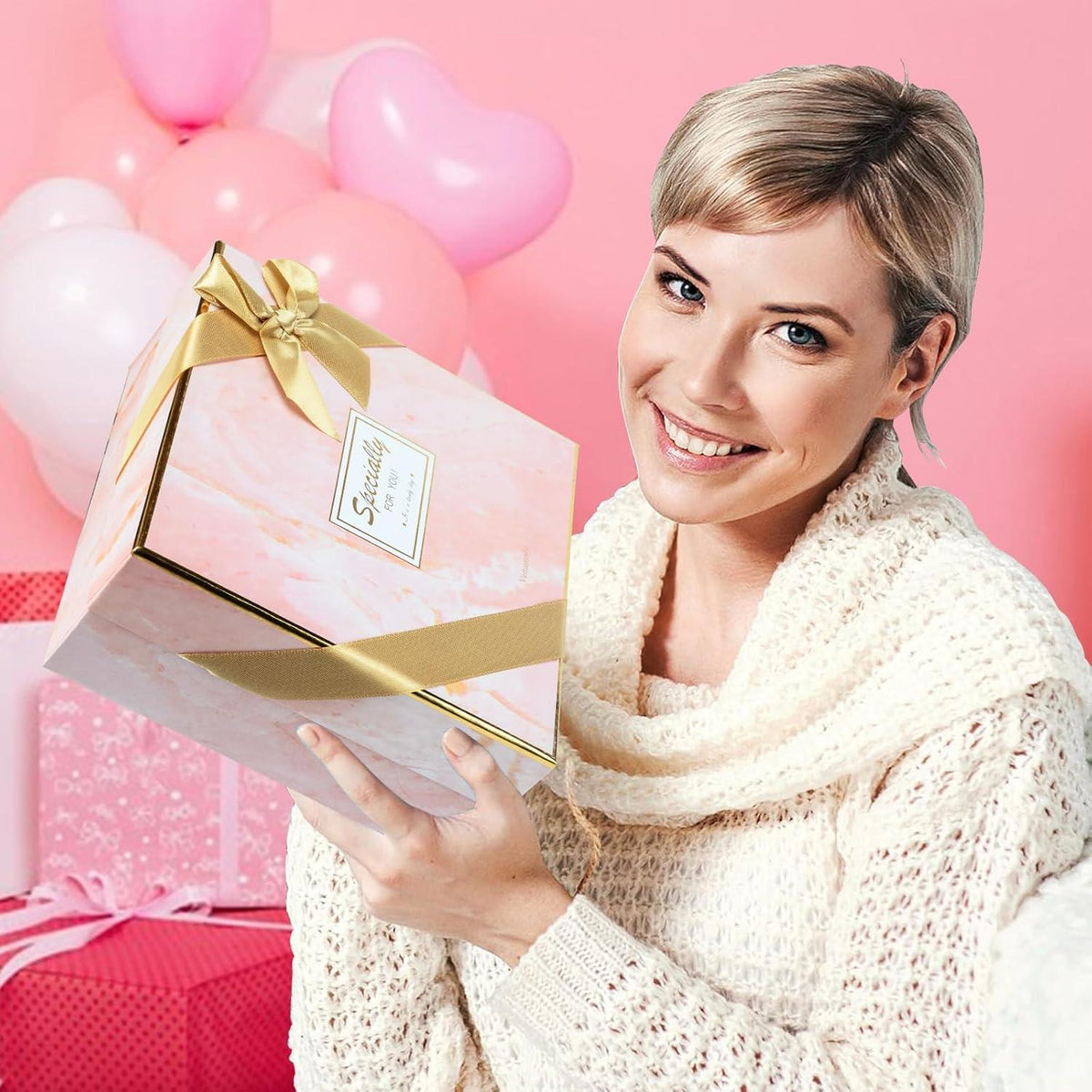 Schals Geschenkset Damen Winter Kariert Schal Set Thermo Weihnachten