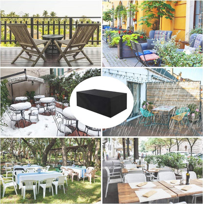 Gartenmöbel Abdeckung Oxford Wasserdicht Schutzhülle 242x160x100CM Schwarz