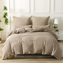SOULFUL Doppelte Musselin Bettwäsche 220x240 Beige Baumwolle