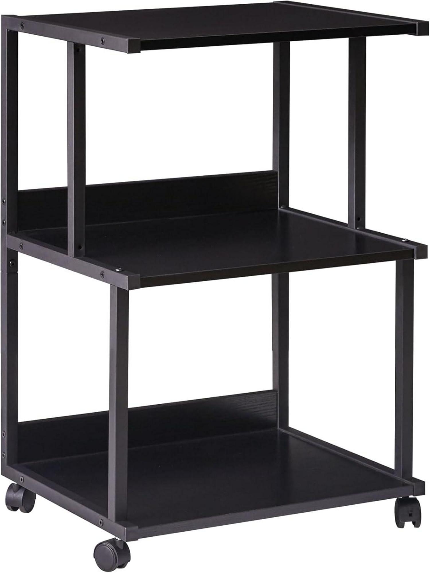 Druckerwagen mit Regal und Rädern - 3-stufiger Druckertisch Stand