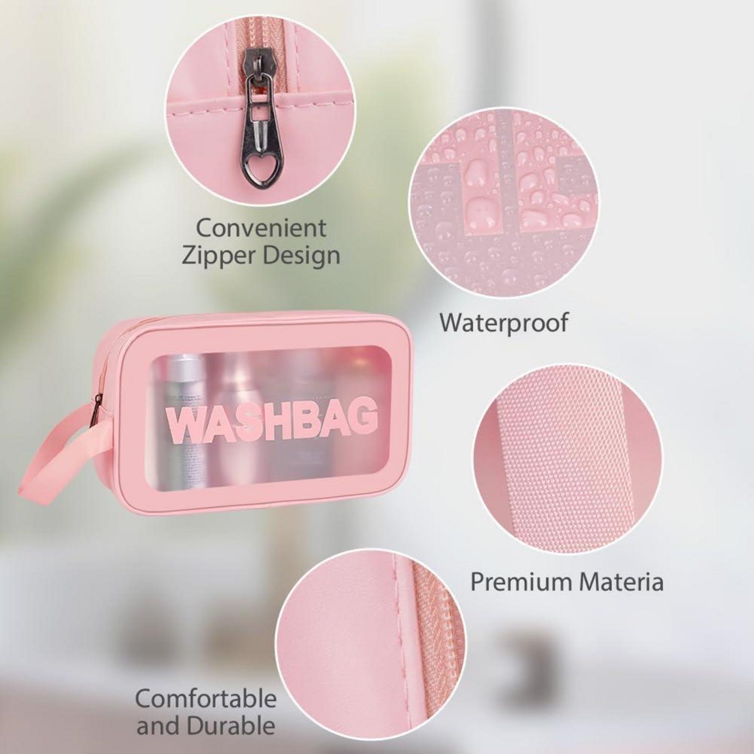 Transparente Kosmetiktasche Make up Tasche Reißverschluss 6er Set