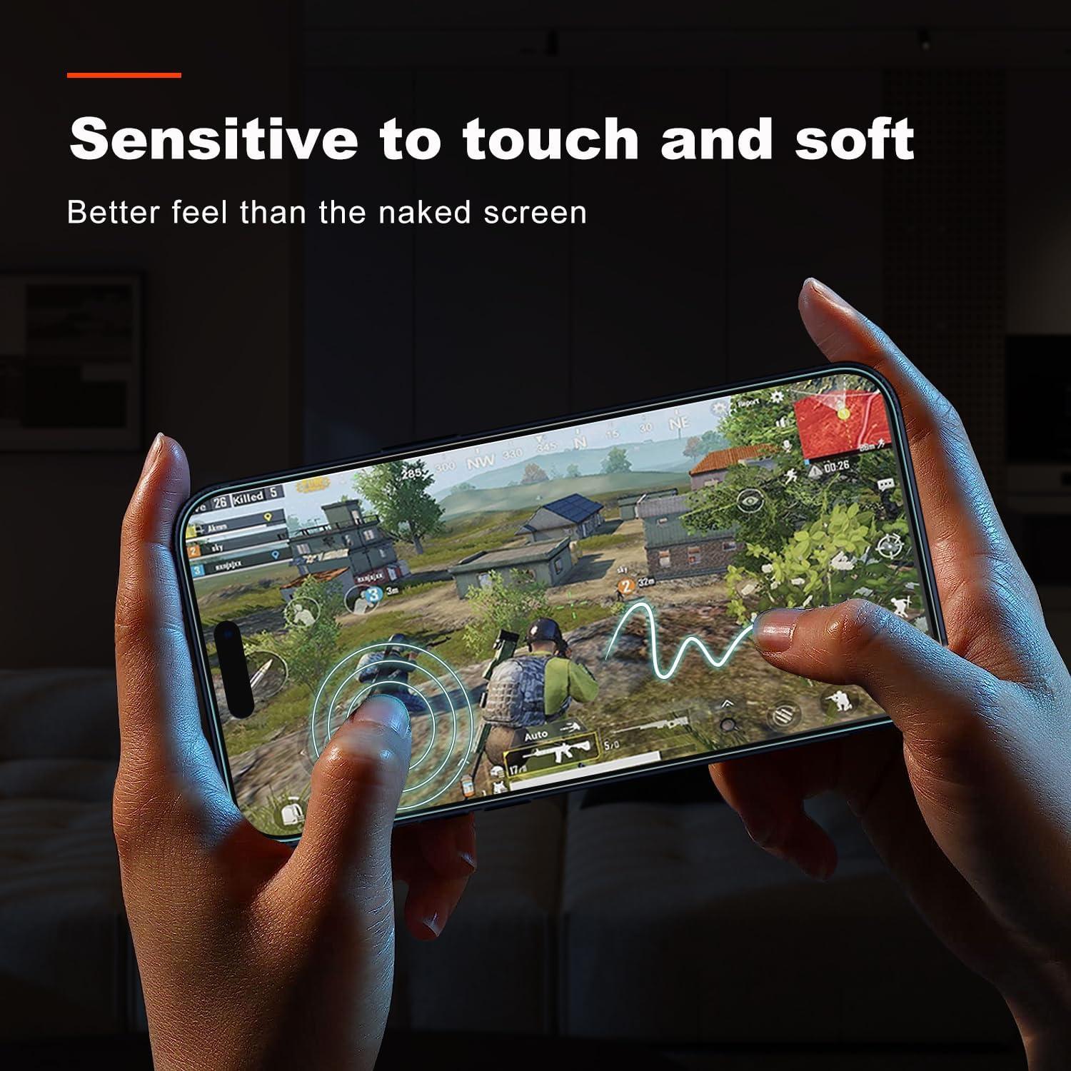 Panzer Schutz Glas für iPhone 15 Pro 6,1 Zoll 2 Stück HD 9H Härte