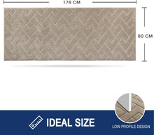 Schmutzfangmatte 80x178cm rutschfest waschbar dunkelbeige