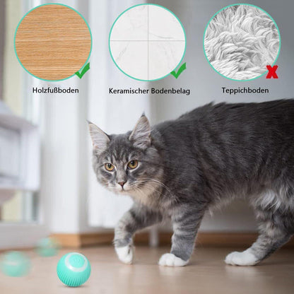 Katzenspielzeug Elektrisch LED Licht Selbstbeschäftigung Interaktiv Ball USB