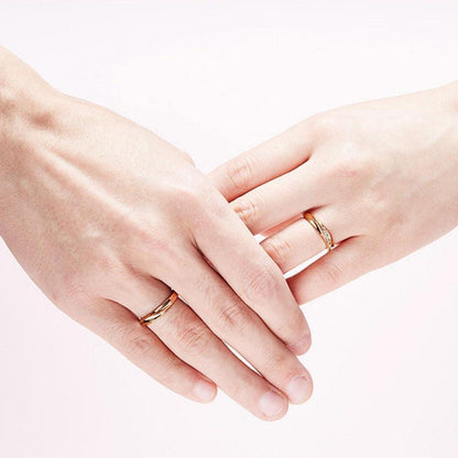 Verstellbare Partnerringe 925 Sterling Silber Rosegold Zirkonia