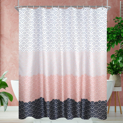 Duschvorhang Blume 150x180cm Wasserdicht Polyester Ösen 12 Ringe Badezimmer