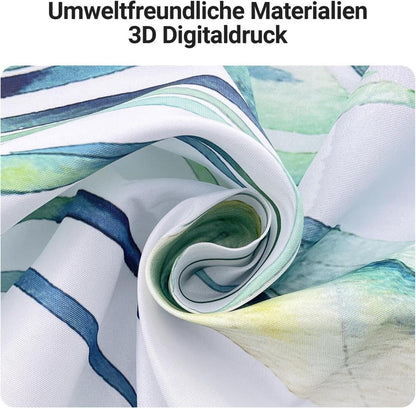 Duschvorhang Antischimmel Wasserdicht Blätter Grün 240x200cm
