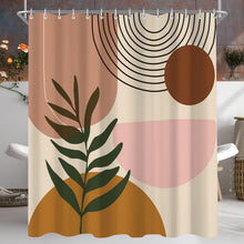 Duschvorhang Abdruck Blätter 180x200cm Wasserabweisend und Waschbar