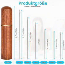 Selbsteinfädelnde Nadeln Set mit Nadelkasten – 30 Stück, 6 Größen