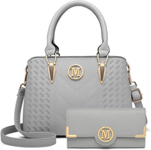 Miss Lulu Handtasche Damen Hellgrau Mittelgroß Henkeltasche