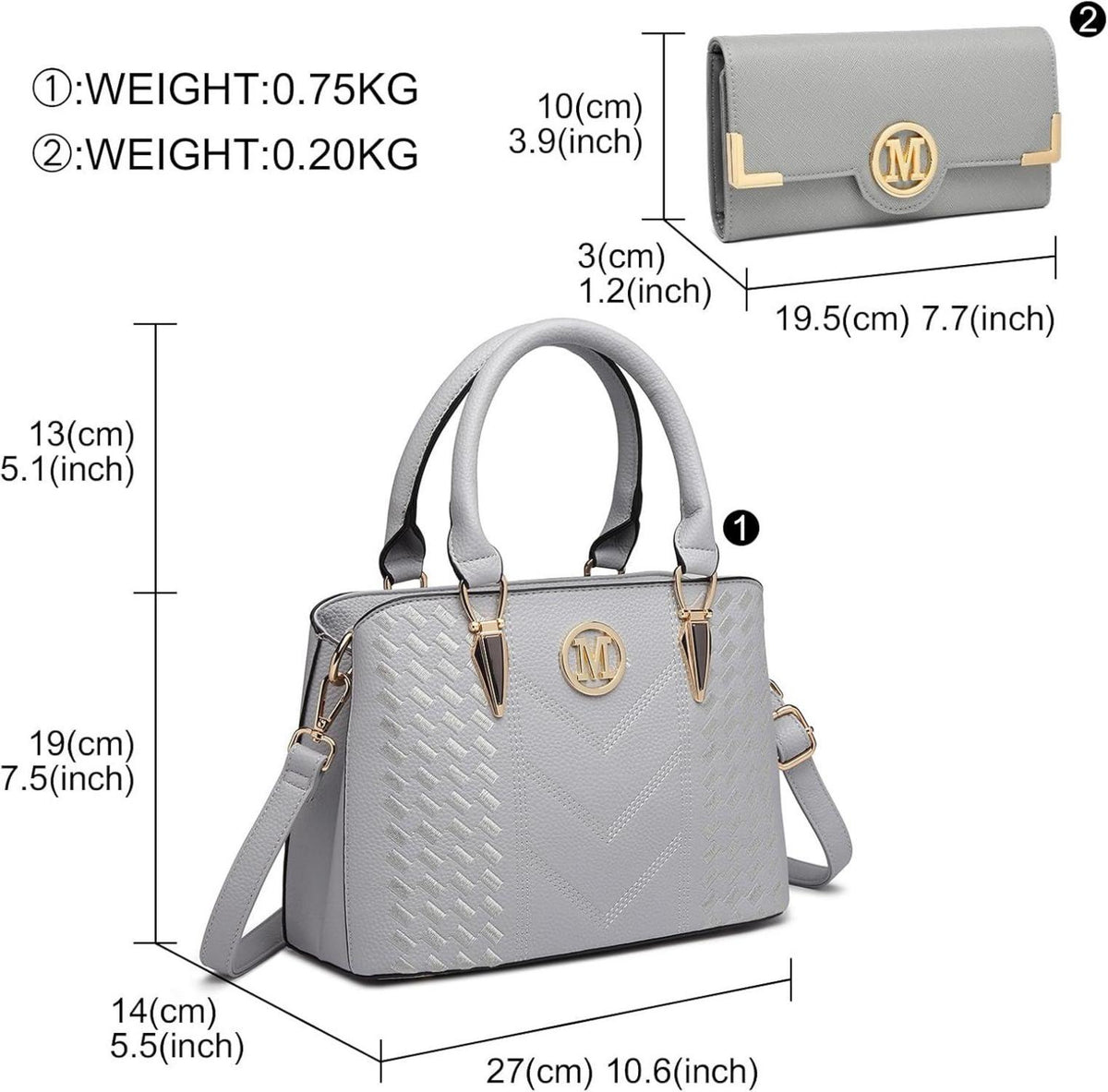 Damen Handtasche Mittelgroß Elegant Henkeltasche Citytasche