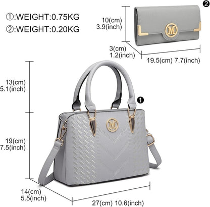 Damen Handtasche Mittelgroß Elegant Henkeltasche Citytasche