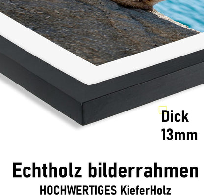Kollyseek Bilderrahmen 30x40cm Echtholz Acrylglas Kieferholz