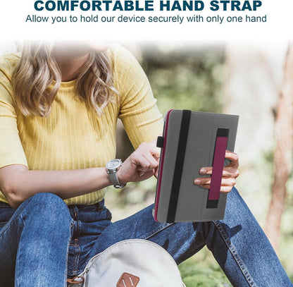 Universal 7-8 Zoll Tablet Hülle mit Ständer und Handschlaufe - Violett