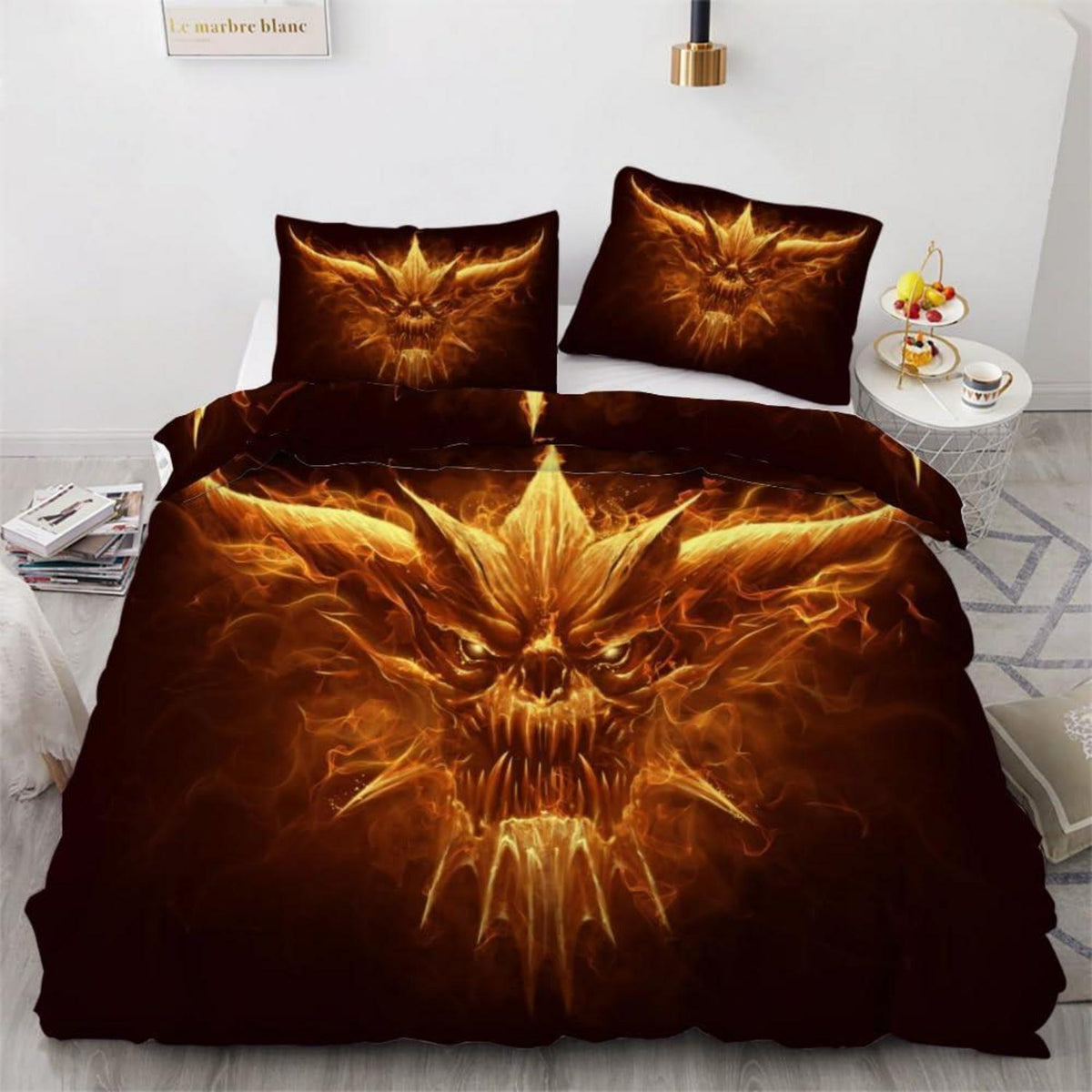 Drachen Bettwäsche-Set 220x240 cm | 3-teilig, Mikrofaser