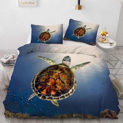 Meeresschildkröte Bettwäsche-Set 220x240 cm 3-teilig Mikrofaser