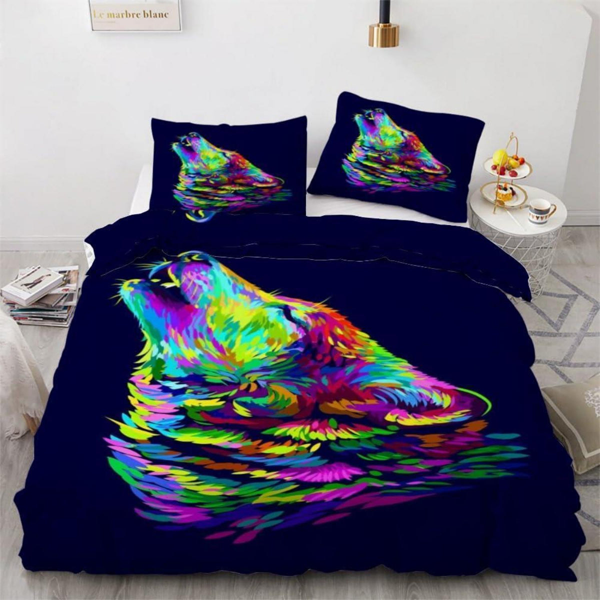 Wolf 3D Kinderbettwäsche Set 135x200 cm Mikrofaser