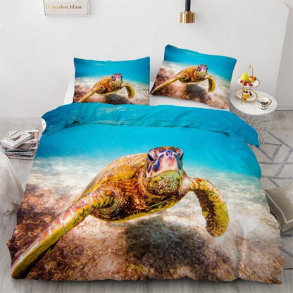 Meeresschildkröte Bettwäsche Set 135x200 cm - 4-teilig Mikrofaser