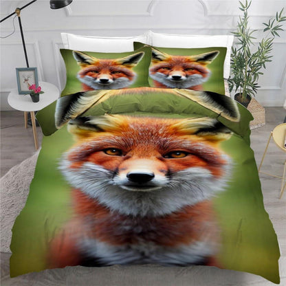 Fuchs Kinderbettwäsche 135x200 cm 4tlg. Mikrofaser Wendebettwäsche