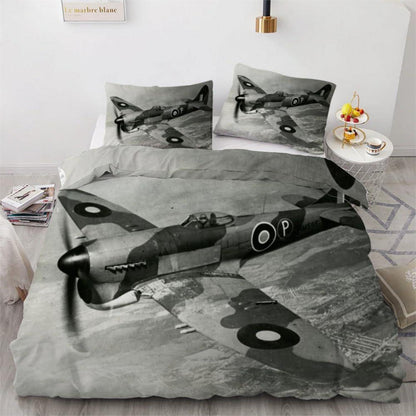Retro Flugzeug Bettwäsche Set 155x220 cm - 3-teilig