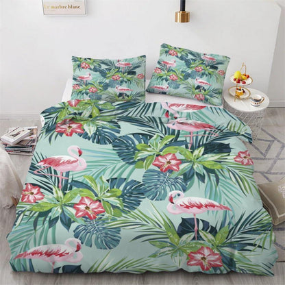 Flamingo Bettwäsche-Set 220x240 cm | 3-teilig Mikrofaser