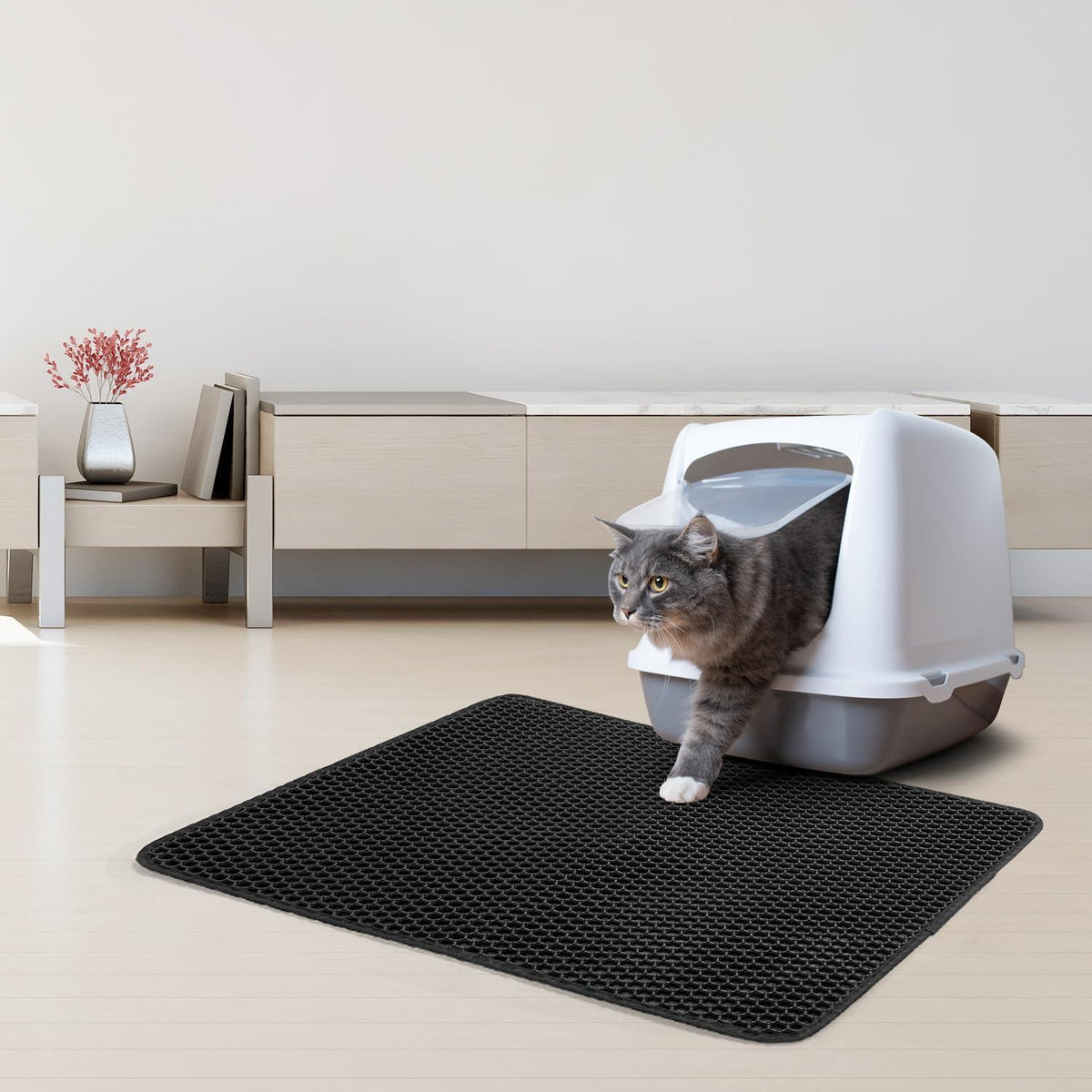 Katzenklo Matte 45x60cm Doppelschicht wasserdicht rutschfest Urin Proof