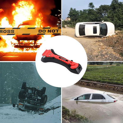 2x Notfallhammer mit Gurtschneider für Auto & PKW