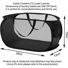 Faltbarer Wäschekorb 2er-Set – Pop-Up, Seitentasche, 57x36x36 cm