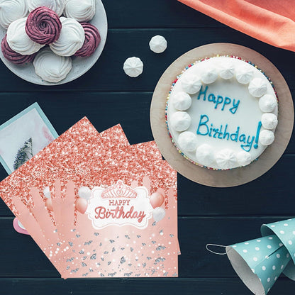 80 Stück Rosa Happy Birthday Servietten 33x33cm Geburtstag Party Deko