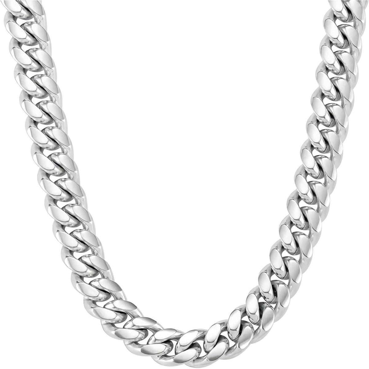 Panzerkette Herren vergoldet Edelstahl, Kubanische Halskette 10/12mm, 46-66cm