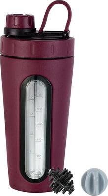 Protein Shaker Flasche 28 oz Edelstahl mit sichtbarem Fenster
