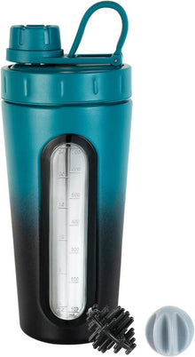 Protein Shaker Edelstahl 28 oz mit sichtbarem Fenster, 2 Kugeln